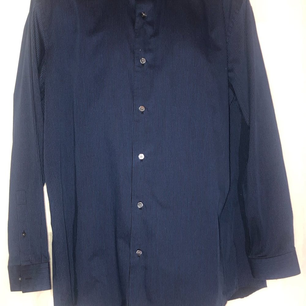Men's Navy Blue Button-Up Slim fit Shirt by Apt 9